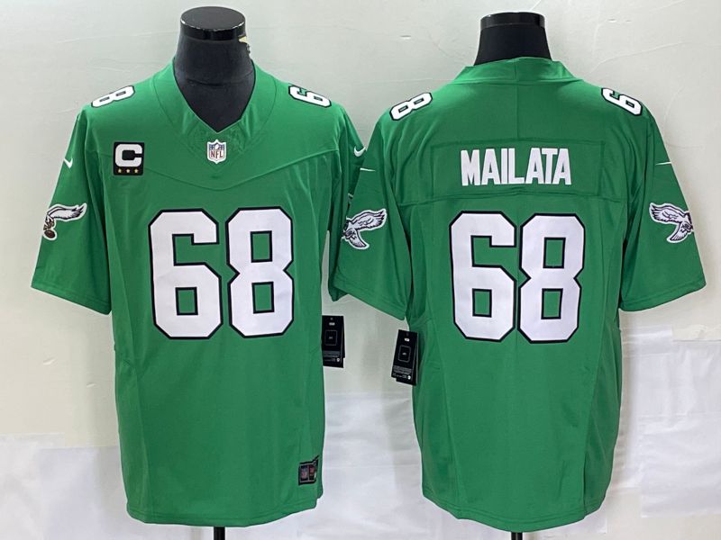 Men Philadelphia Eagles 68 Mailata Green 2023 Nike Vapor Limited NFL Jerseys